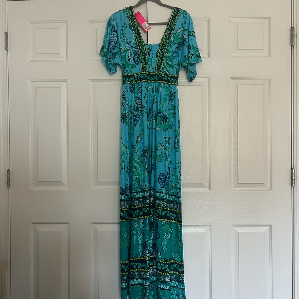 Nwt Lilly Pulitzer‎ Ilia Elbow Sleeve Maxi Dress - Picture 4 of 4
